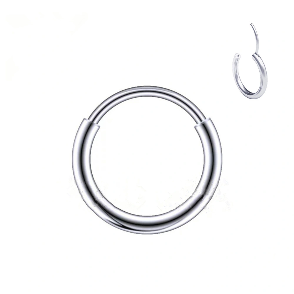 316L Stainless Steel Body Jewelry Piercing Jewelry Nose Ring Lip Ring Seamless Earring Multi-Purpose Ring Hinged Segment Ring