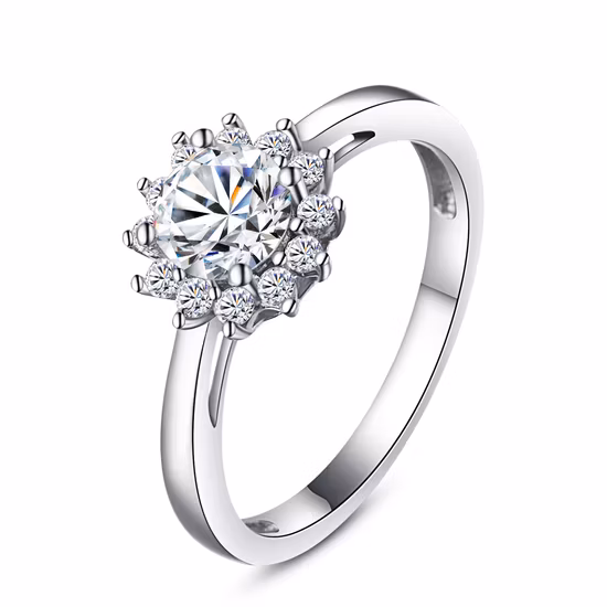 Модное ювелирное кольцо из стерлингового серебра 925 пробы с индивидуальным дизайном CZ для оптовой продажи