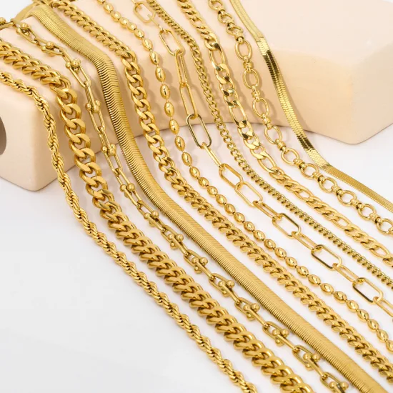 Ожерелье из 14-каратного золота в виде змеи в елочку для женщин, ювелирные изделия без потускнения